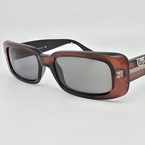 Versace Mod. 249 Col. 349 Crystal Brown Frame Grey Lens Sunglasses Italy 50mm